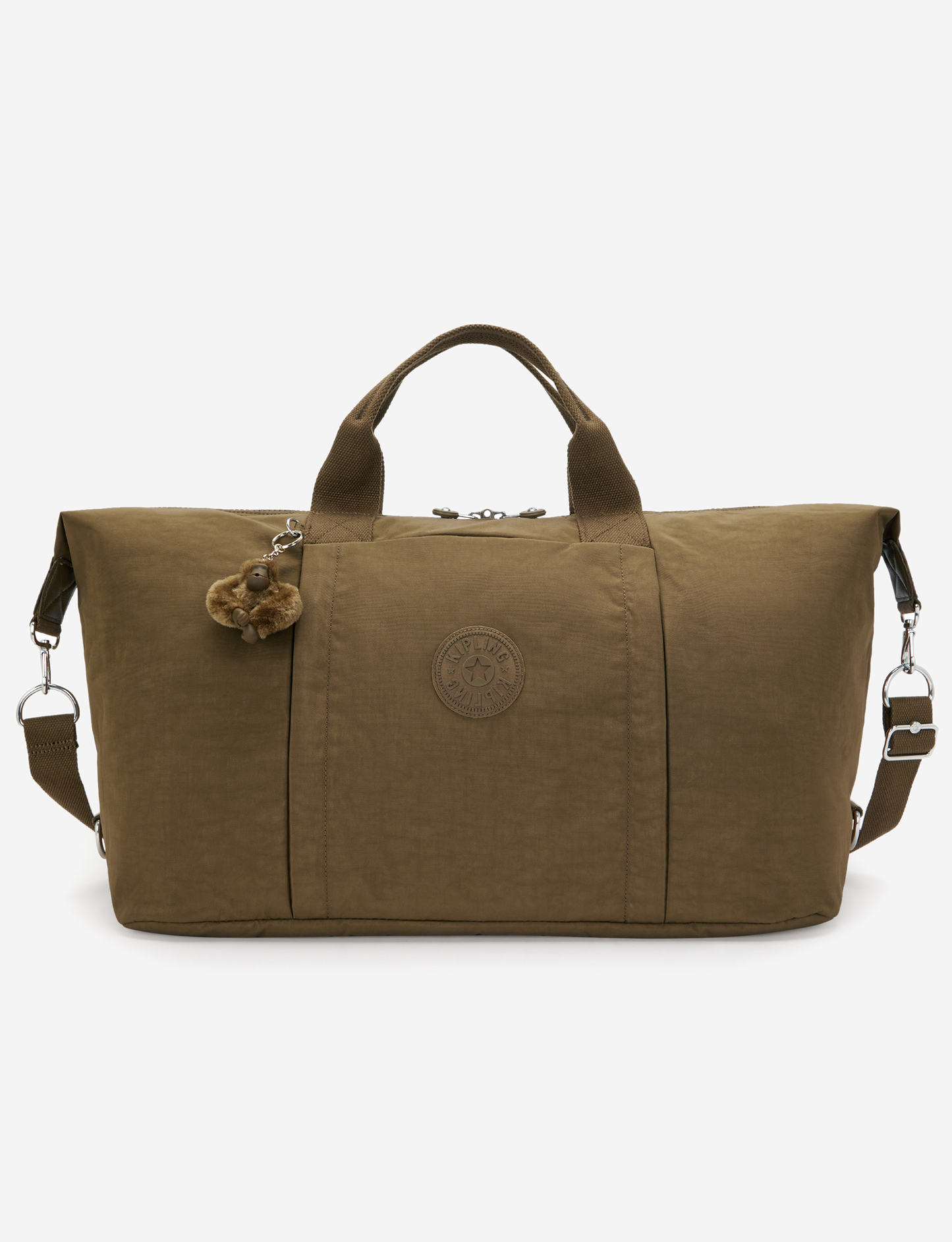 KIPLING Bori Smooth Khaki حقيبة سفر كبيرة (مع جيب ترولي وحزام كتف قابل للإزالة) I4582-1NA