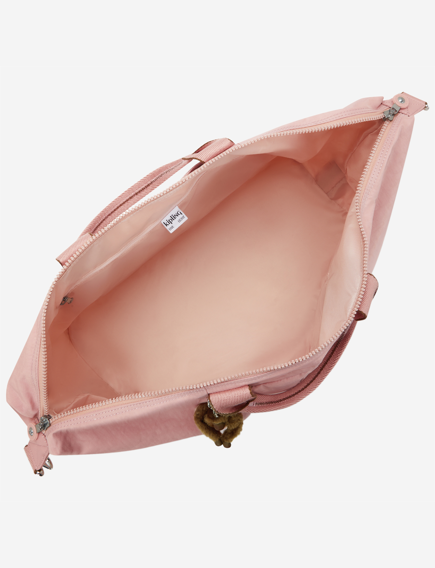 KIPLING Bori Memory Pink Large حقيبة سفر (مع حزام لعربة السفر وحزام كتف قابل للإزالة) I4582-0PN