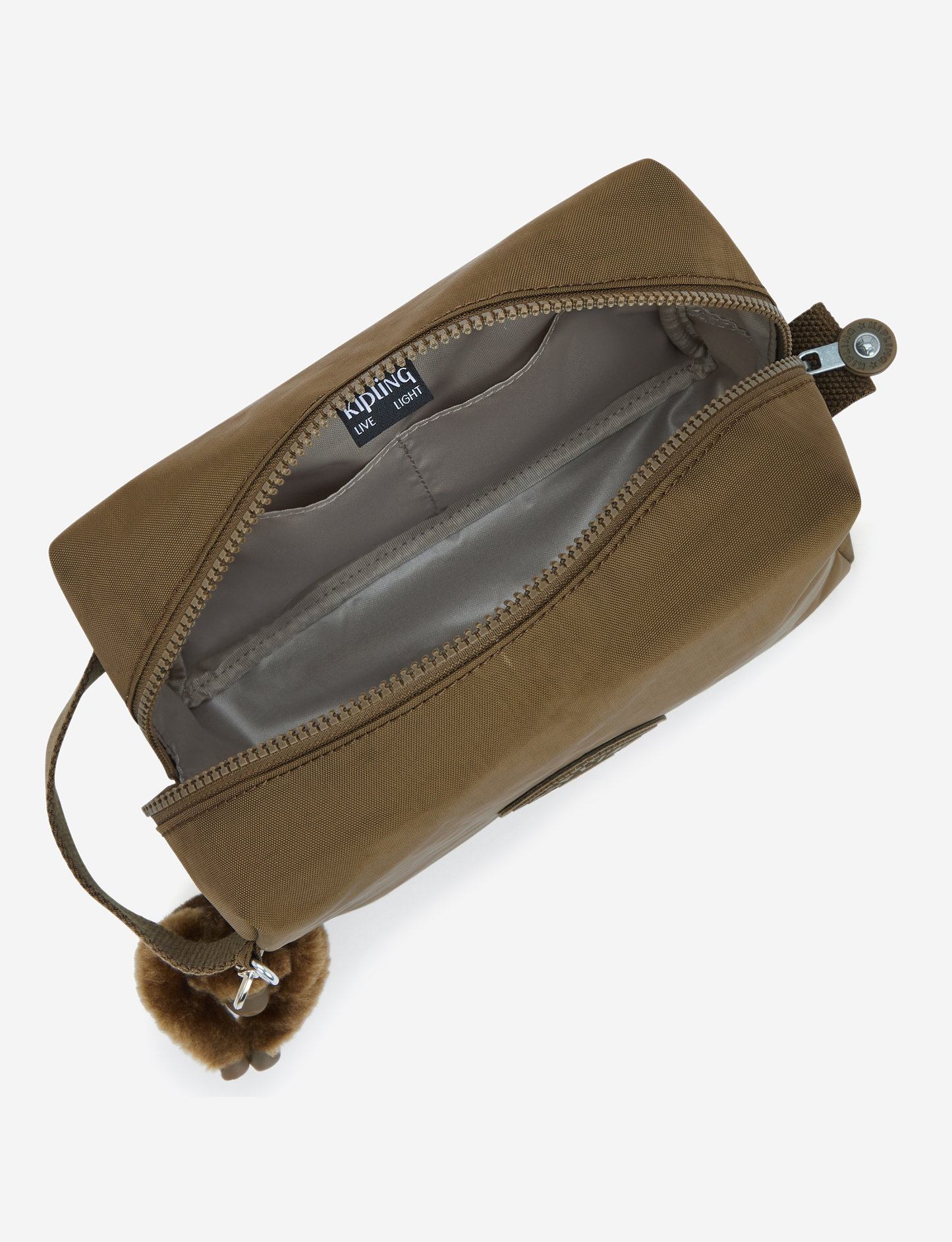 KIPLING Parac Smooth Khaki حقيبة أدوات الزينة الكبيرة I2887-1NA