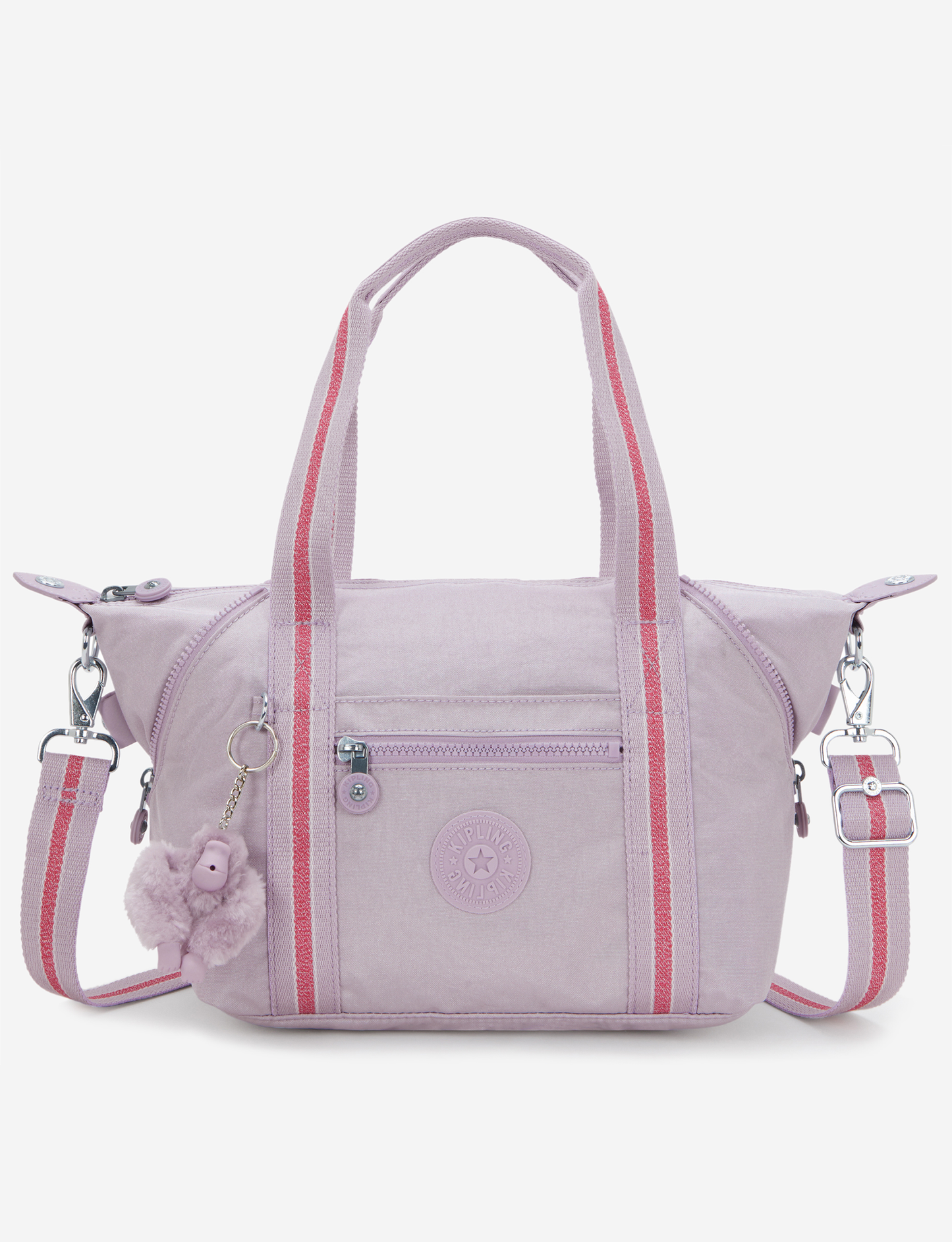KIPLING Art Mini Lilac Shimmer حقيبة يد صغيرة (مع حزام كتف قابل للإزالة) 15410-9GO