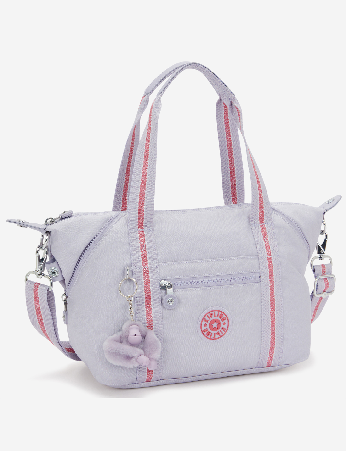 KIPLING Art Mini Lilac Shimmer حقيبة يد صغيرة (مع حزام كتف قابل للإزالة) 15410-9GO