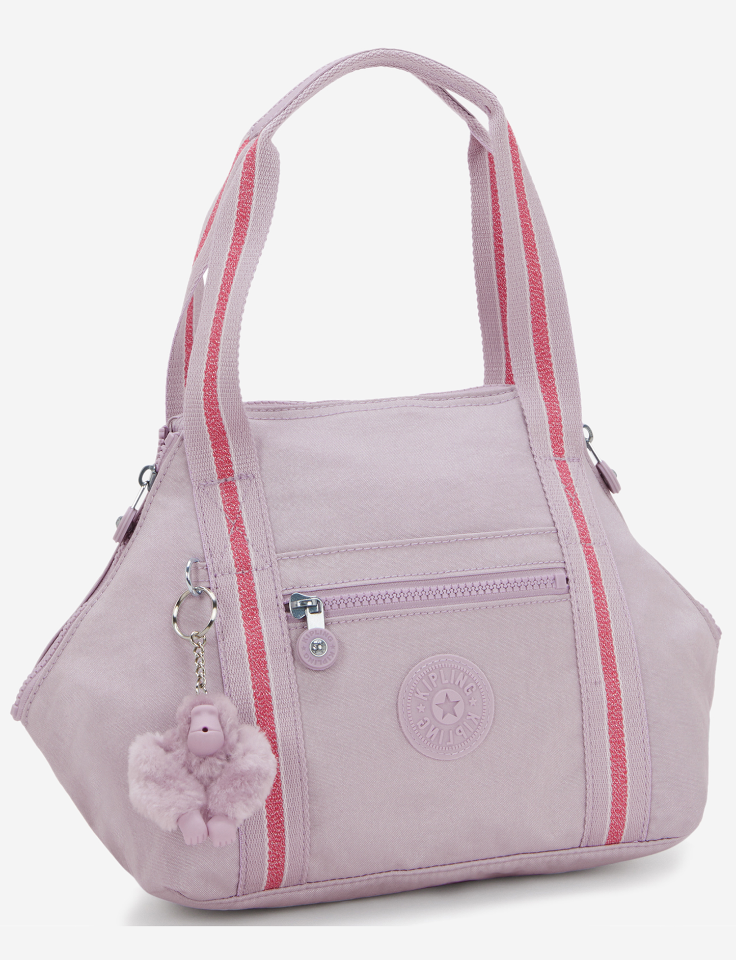 KIPLING Art Mini Lilac Shimmer حقيبة يد صغيرة (مع حزام كتف قابل للإزالة) 15410-9GO
