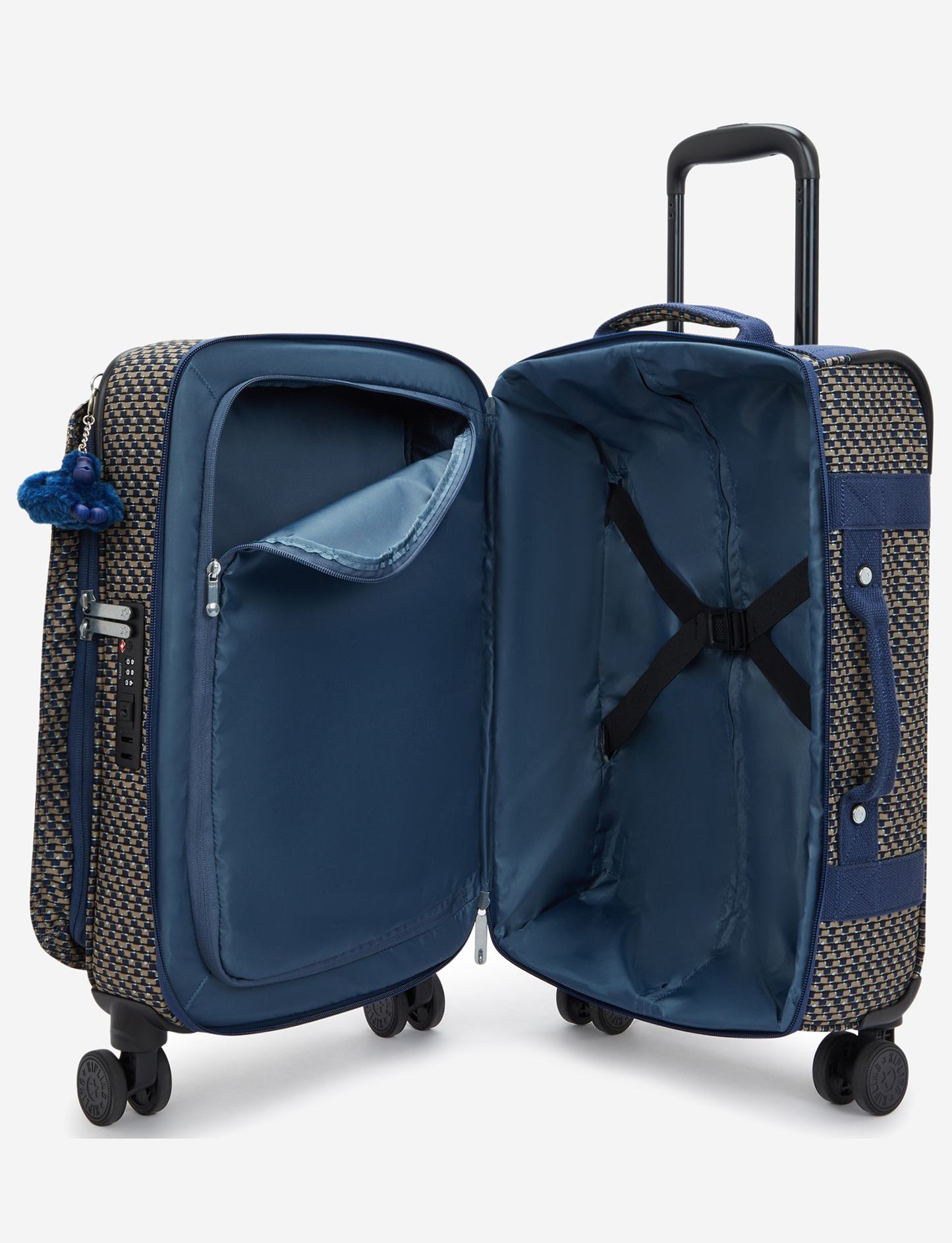 KIPLING Spontaneous S Blue on Wire حقيبة أمتعة صغيرة بعجلات I7211-9PC
