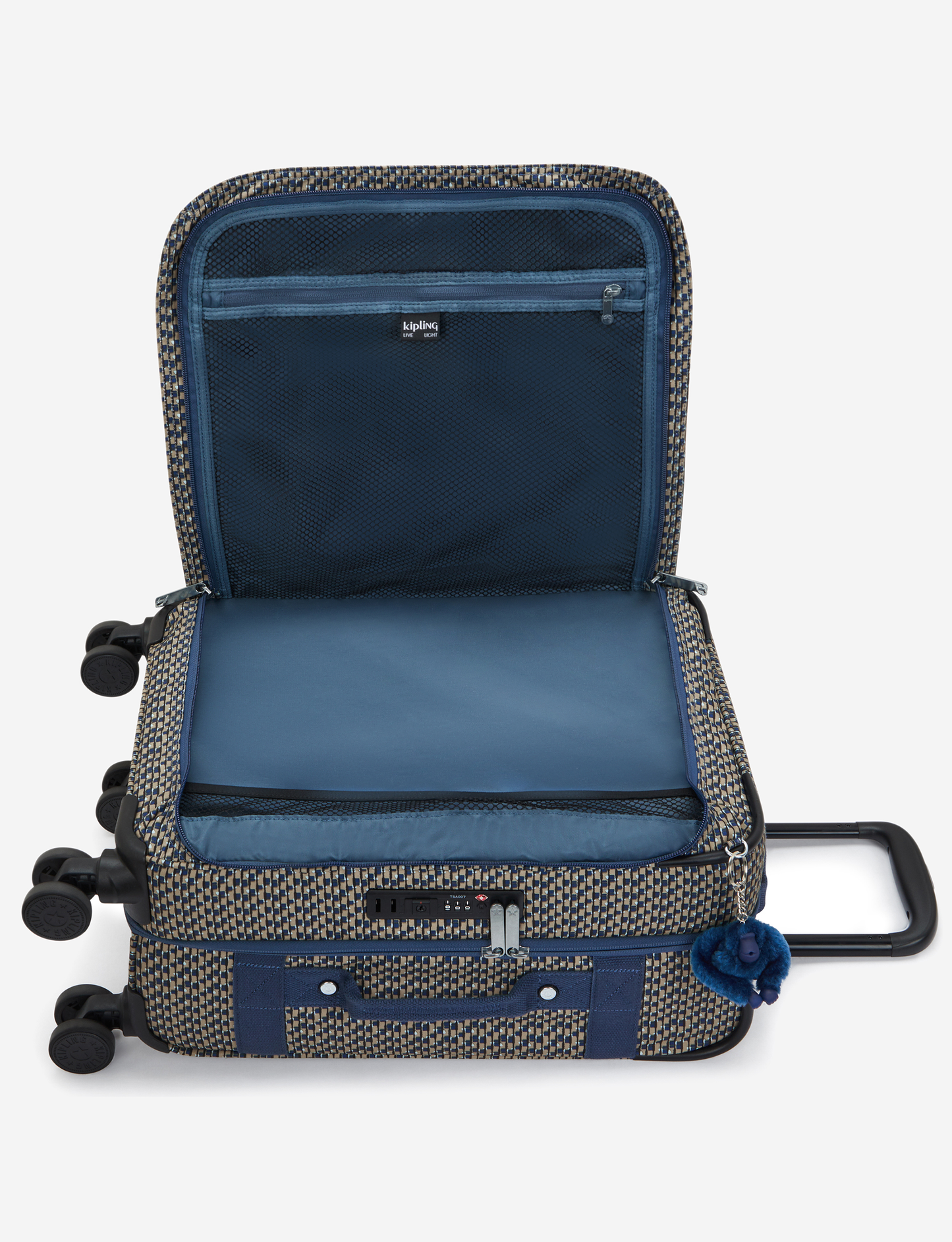 KIPLING Spontaneous S Blue on Wire حقيبة أمتعة صغيرة بعجلات I7211-9PC