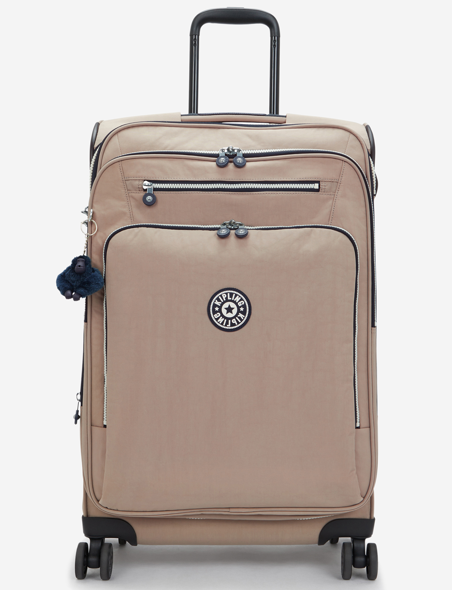 KIPLING New Youri Spin M Soft Taupe C حقيبة سفر بعجلات متوسطة قابلة للتوسيع I7706-7ML