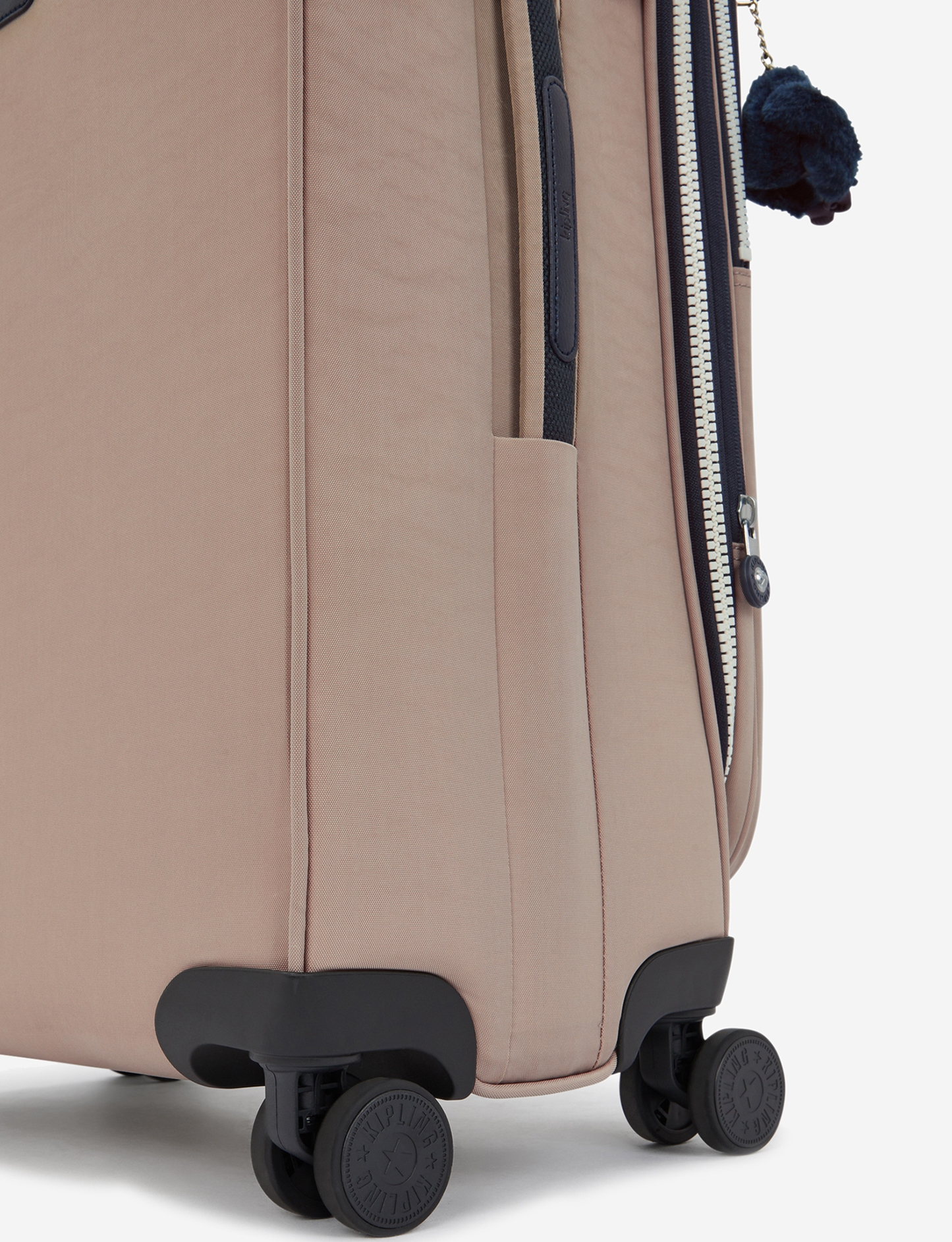 KIPLING New Youri Spin M Soft Taupe C حقيبة سفر بعجلات متوسطة قابلة للتوسيع I7706-7ML