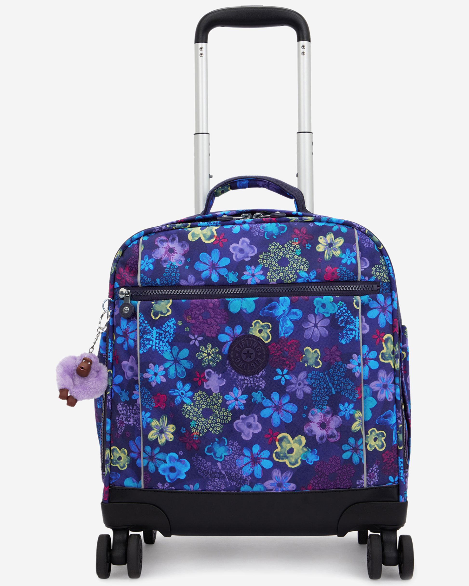 Kipling  New Storia S Dark Flwr Stamp Medium Wheeled Bag I8671-4FM