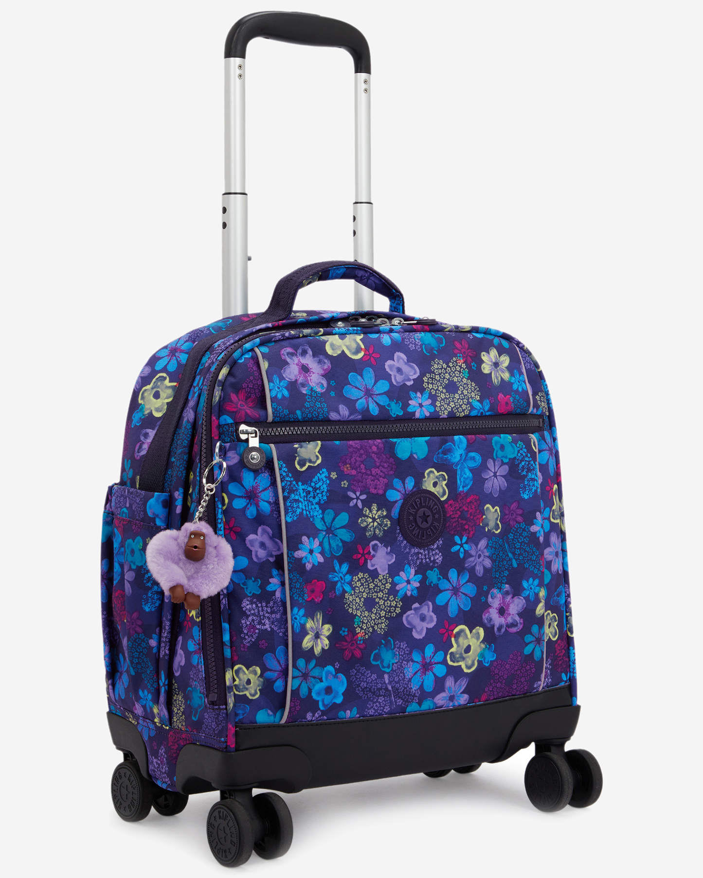 Kipling  New Storia S Dark Flwr Stamp Medium Wheeled Bag I8671-4FM