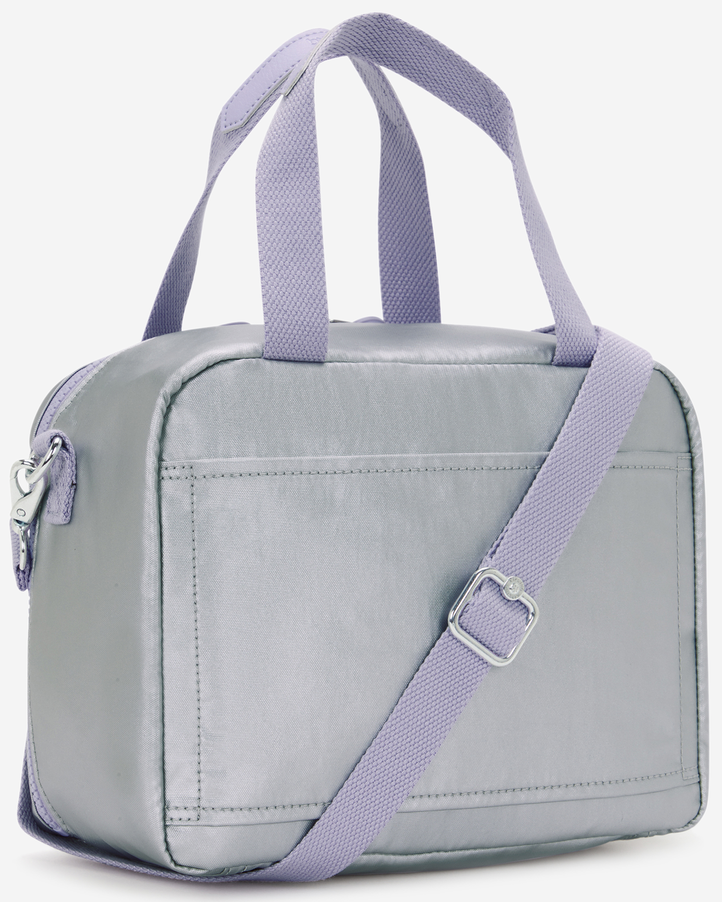 Kipling  Miyo Silver Glow Met Large LunchBag with Trolley Sleeve I7363-54M