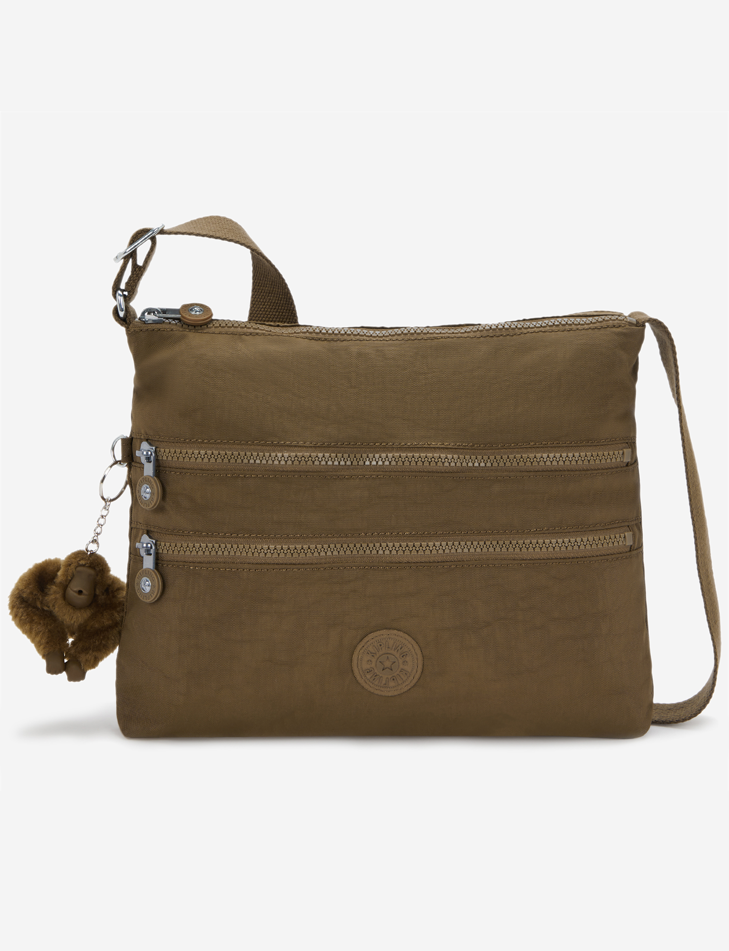 KIPLING Alvar Smooth Khaki حقيبة كروس متوسطة 13335-1NA