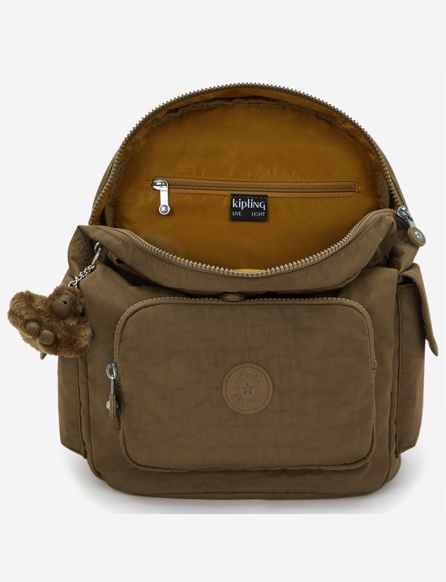 KIPLING City Pack S Smooth Khaki حقيبة ظهر صغيرة 15635-1NA