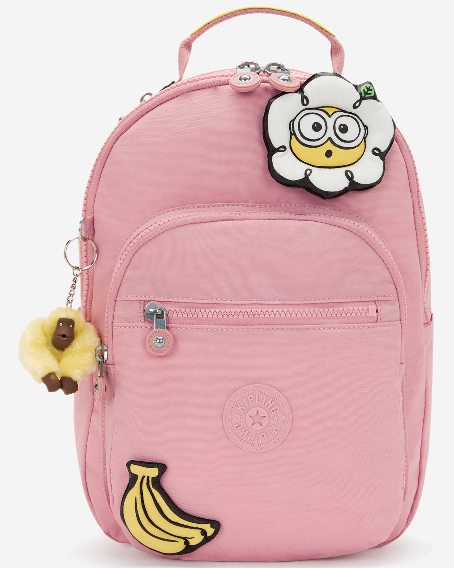 Kipling  Seoul S Pink Daisy Small Backpack (with Laptop Compartment) I5853-1MI