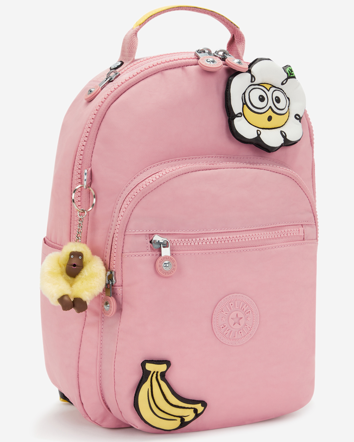 Kipling  Seoul S Pink Daisy Small Backpack (with Laptop Compartment) I5853-1MI