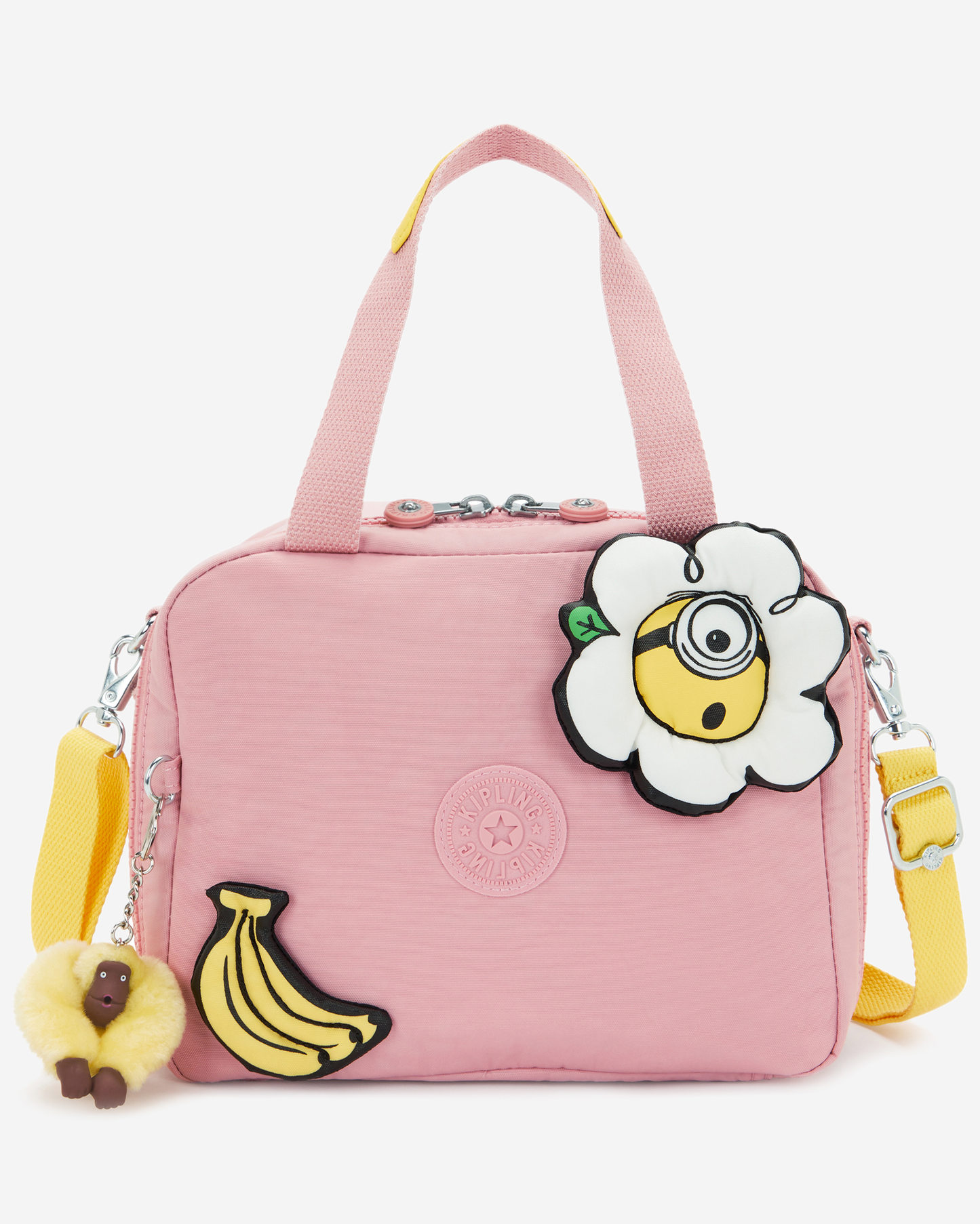 Kipling  Miyo Print Pink Daisy Large LunchBag with Trolley Sleeve I8924-1MI