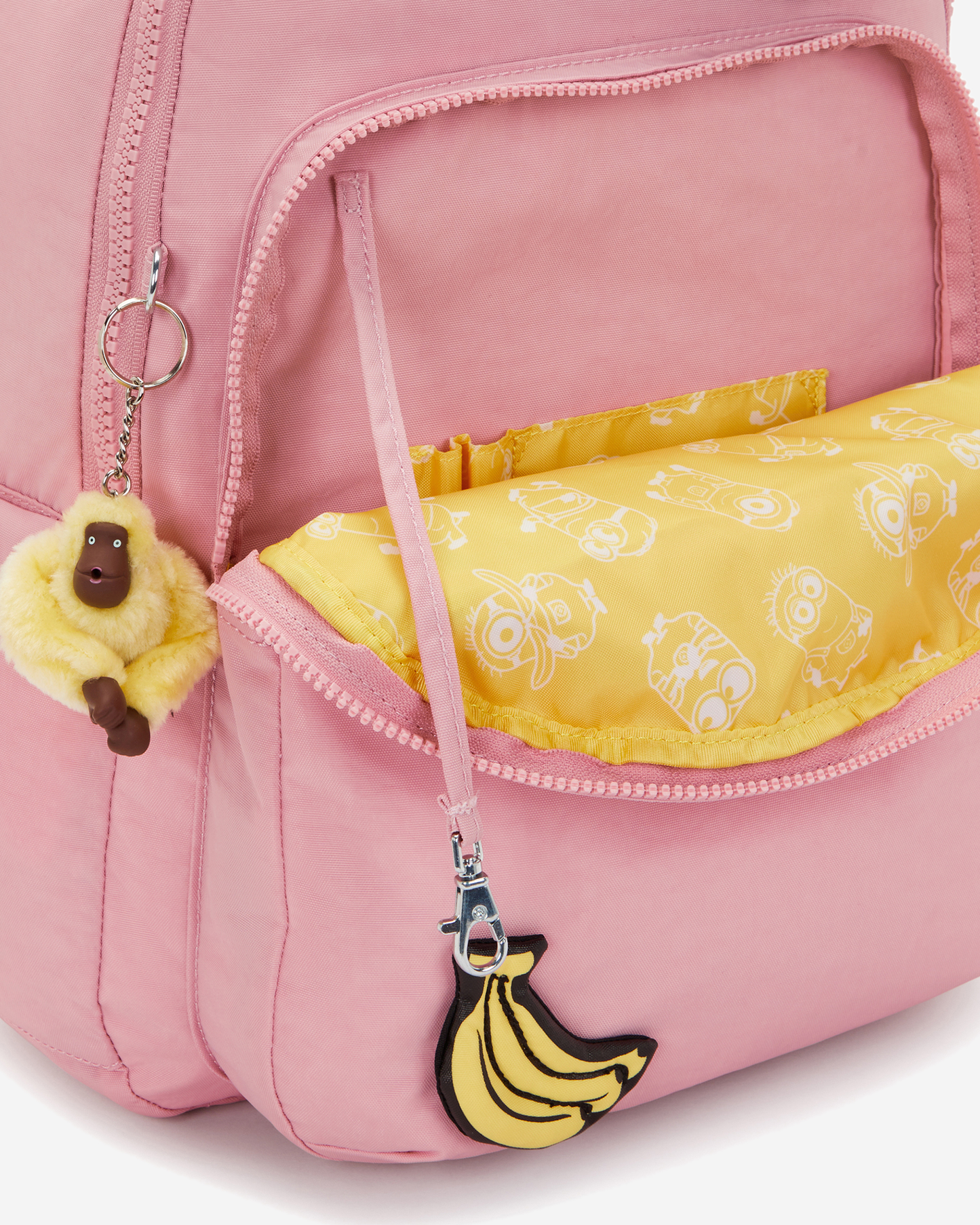 Kipling  Seoul Lap Pink Daisy Large Backpack with Laptop Compartment I8555-1MI