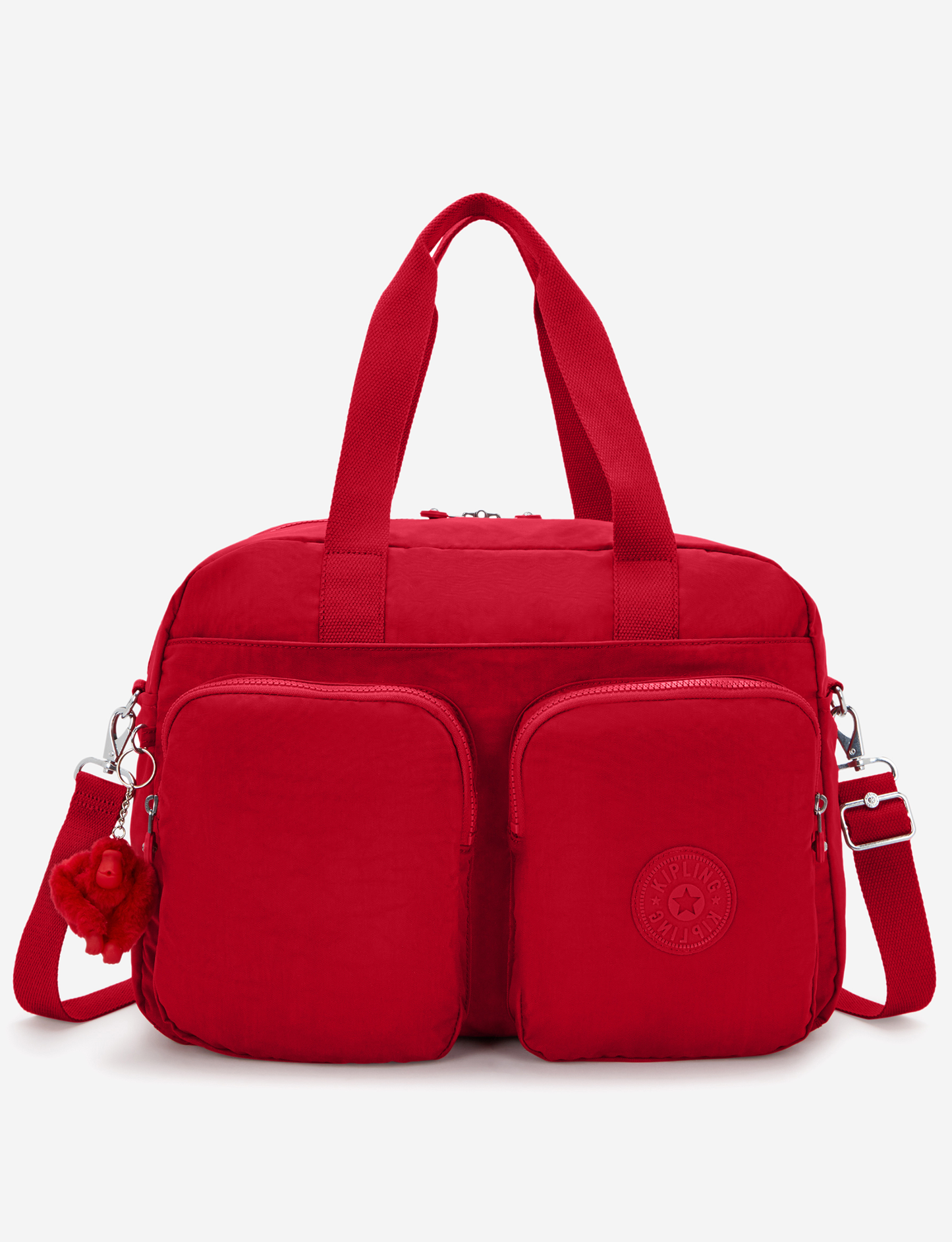 KIPLING Defea Xl حقيبة عطلة نهاية الأسبوع متوسطة الحجم بلون أحمر ياقوتي I3958-1NW