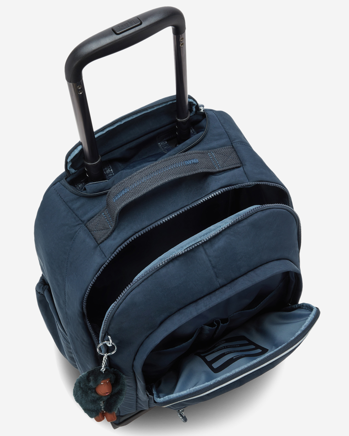 Kipling  New Zea True Blue Tonal Large Wheeled Backpack with Laptop Compartment I5246-4DX