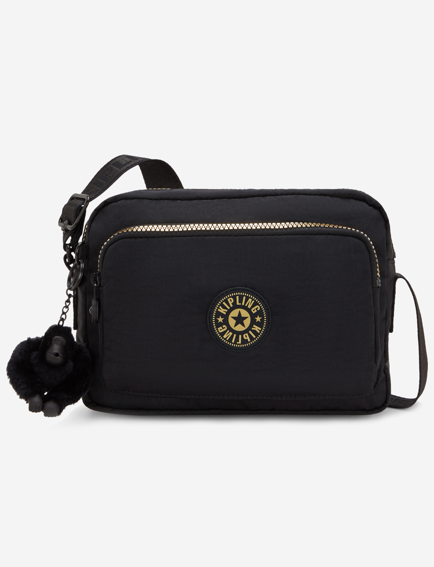 حقيبة كروسبودي متوسطة Kipling Abanu M Zip بلون ذهبي لامع I5986-1BG