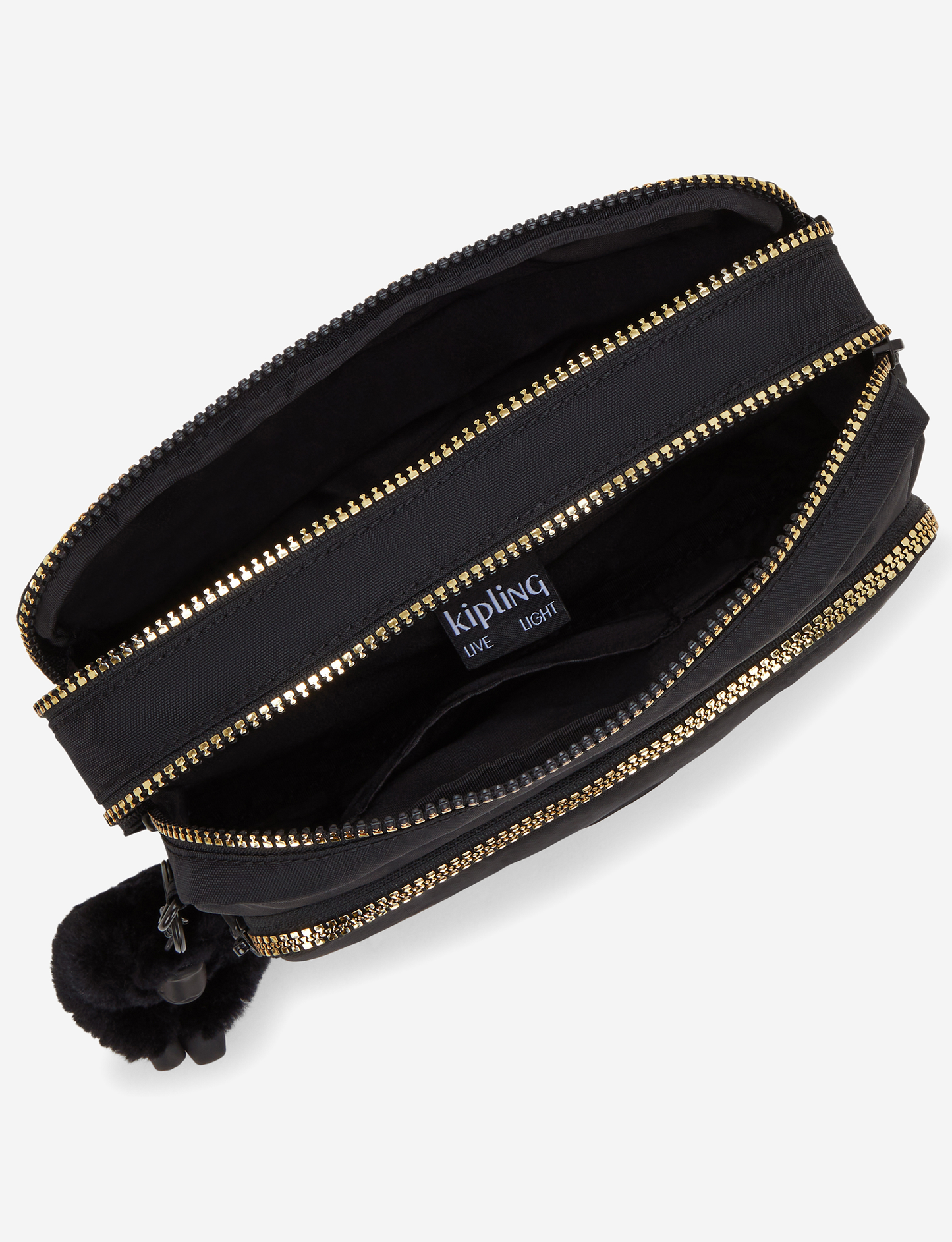 حقيبة كروسبودي متوسطة Kipling Abanu M Zip بلون ذهبي لامع I5986-1BG