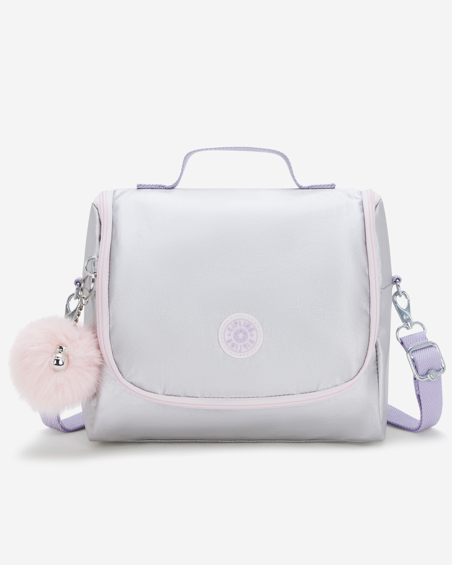 Kipling  New Kichirou Silver Glow Met Large LunchBag with Trolley Sleeve I5356-54M