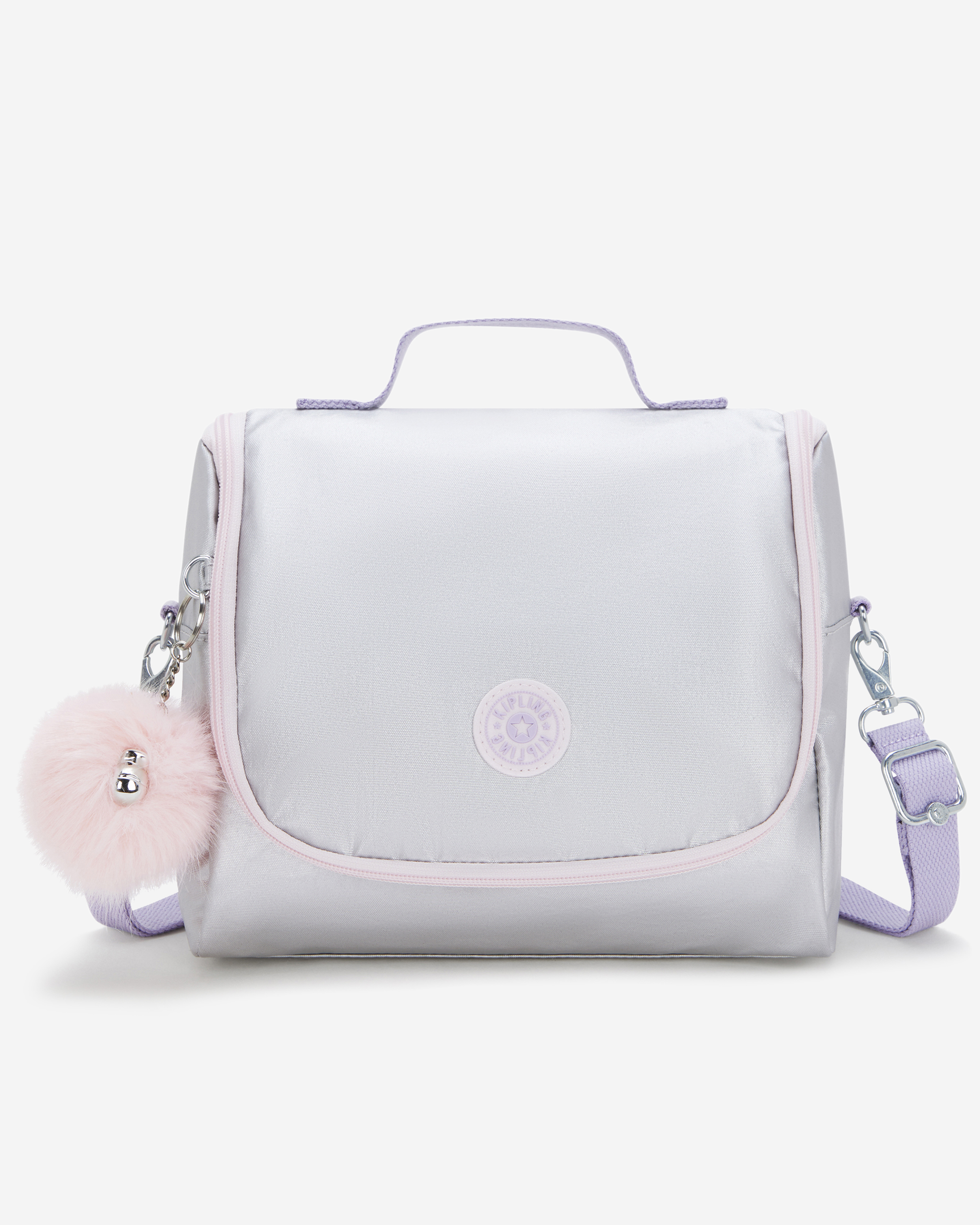 Kipling  New Kichirou Silver Glow Met Large LunchBag with Trolley Sleeve I5356-54M