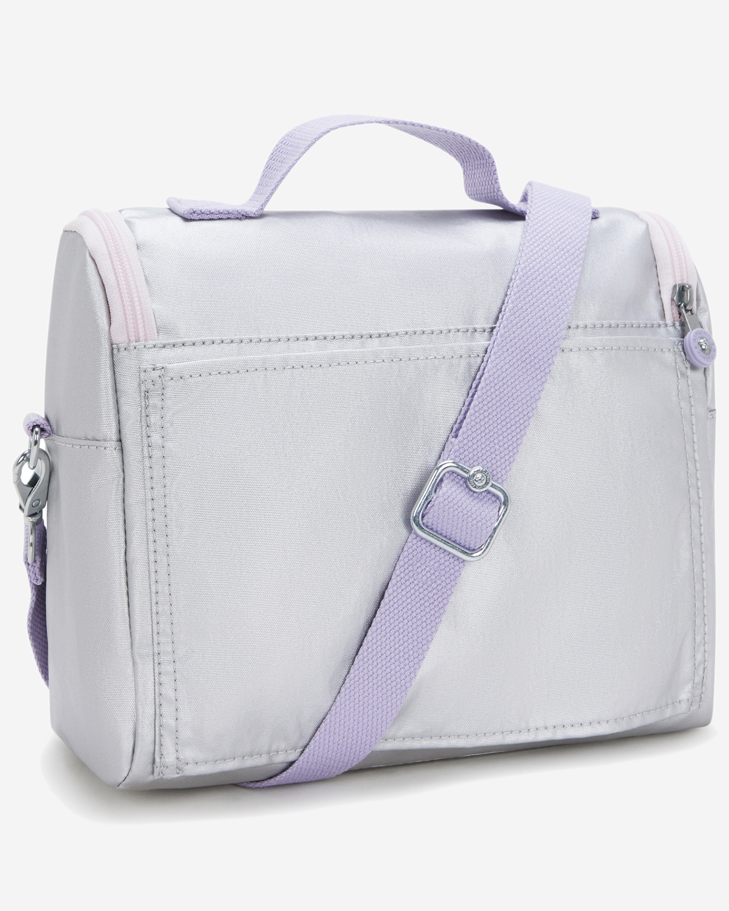 Kipling  New Kichirou Silver Glow Met Large LunchBag with Trolley Sleeve I5356-54M