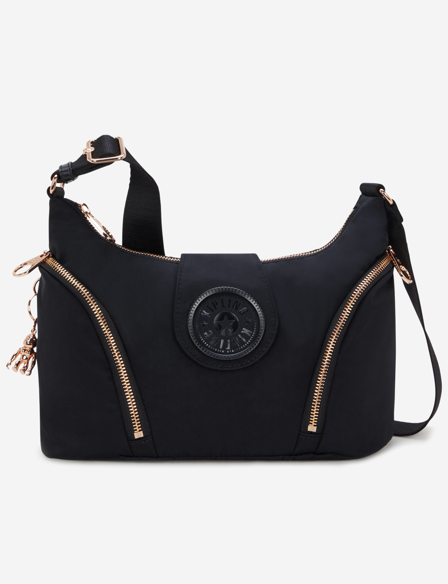 KIPLING سيرا إم، حقيبة كروس متوسطة، لون أسود وردي، طراز I5107-62Q