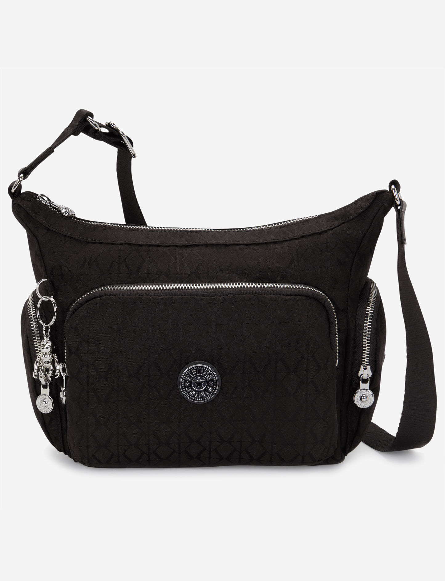 حقيبة كتف متوسطة KIPLING Gabb S Noir Sign Jq I8039-4NW