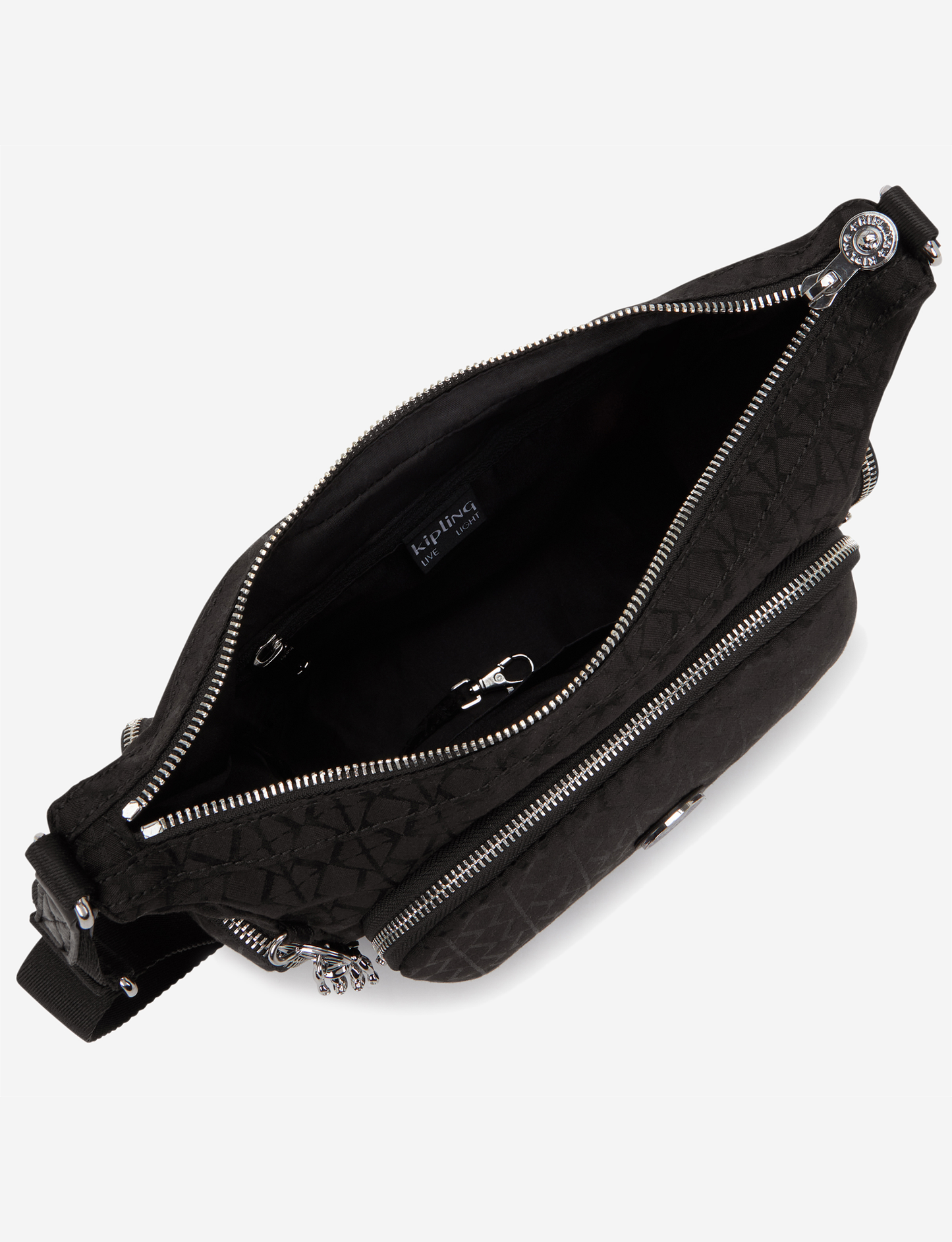 حقيبة كتف متوسطة KIPLING Gabb S Noir Sign Jq I8039-4NW