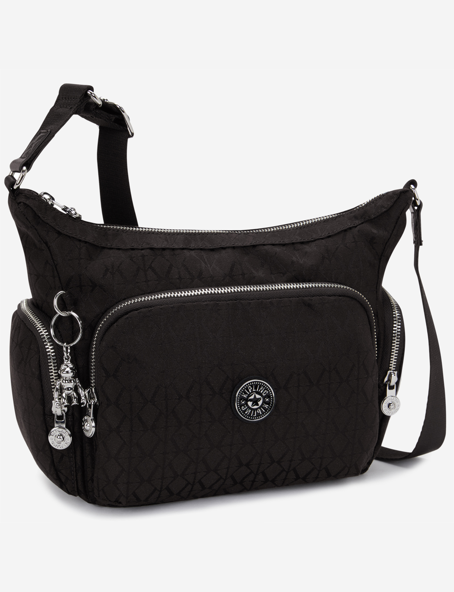 حقيبة كتف متوسطة KIPLING Gabb S Noir Sign Jq I8039-4NW