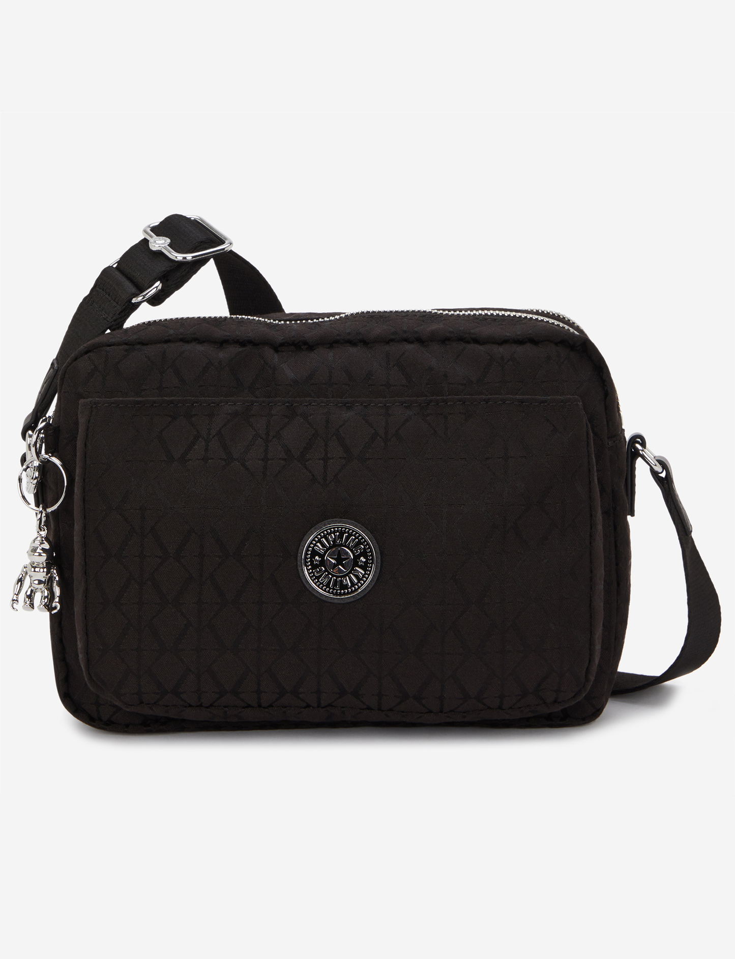 KIPLING Abanu M Noir Sign Jq حقيبة كروس متوسطة I8024-4NW