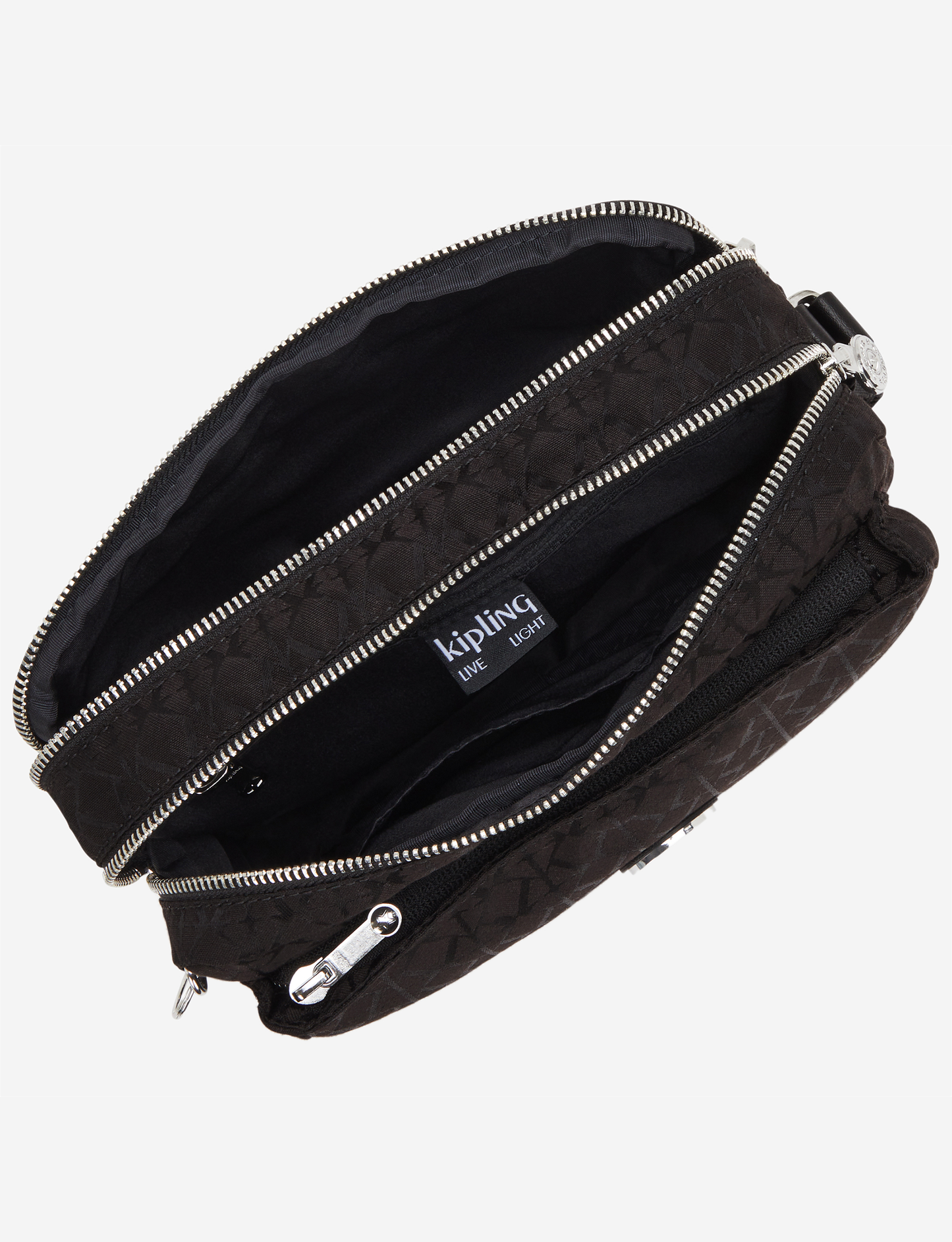 KIPLING Abanu M Noir Sign Jq حقيبة كروس متوسطة I8024-4NW