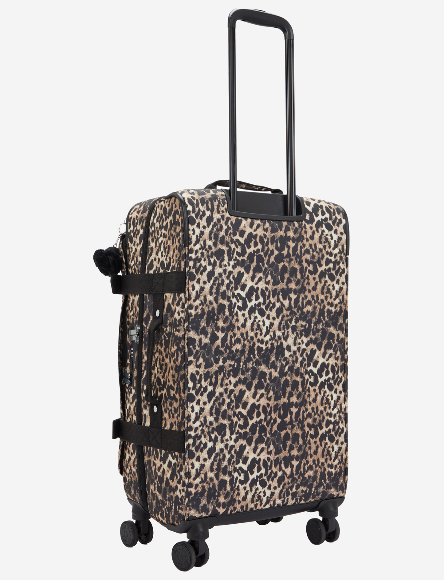 KIPLING Spontaneous M حقيبة سفر بعجلات متوسطة بطبعة جلد الفهد البري I4556-6JP