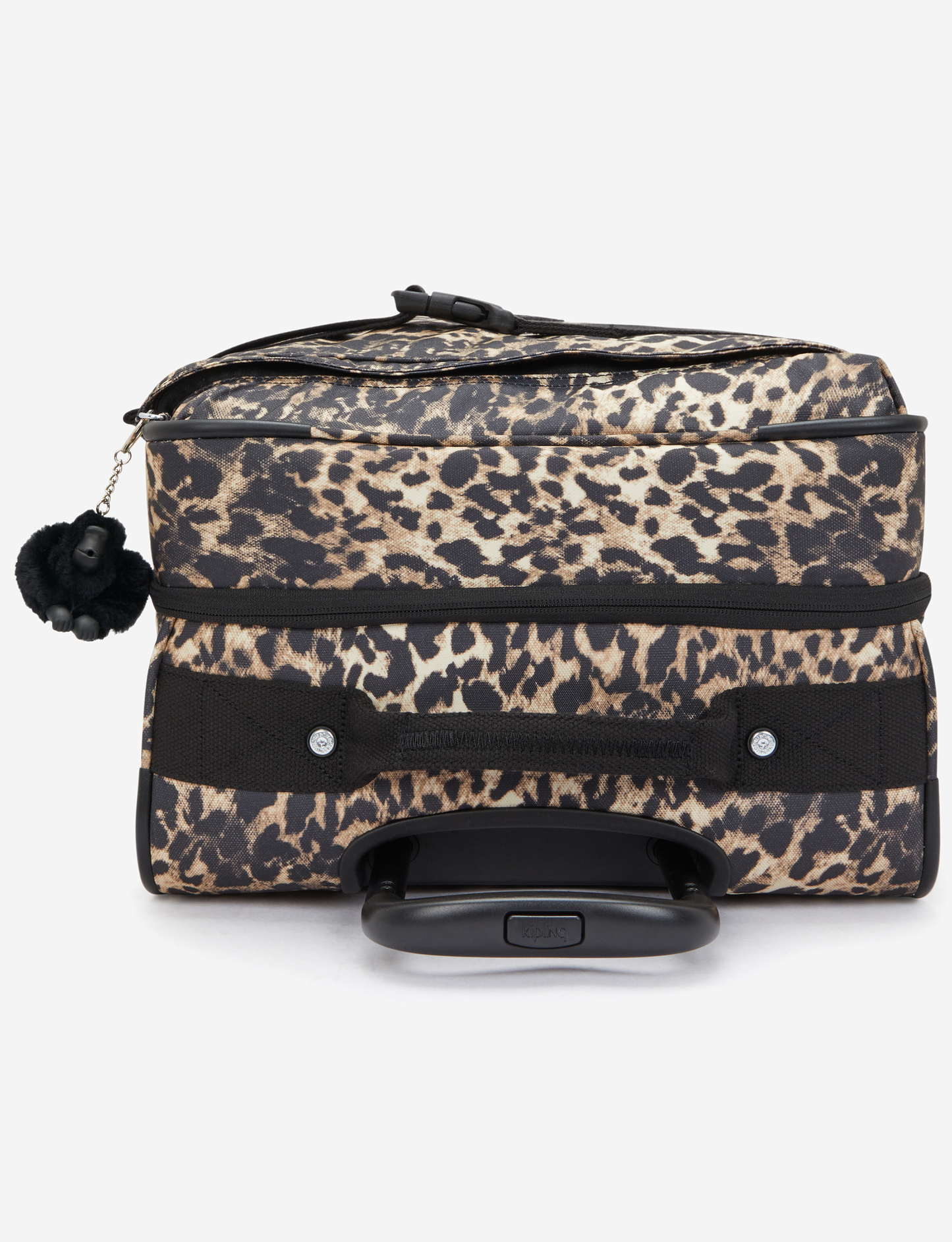 KIPLING Spontaneous M حقيبة سفر بعجلات متوسطة بطبعة جلد الفهد البري I4556-6JP
