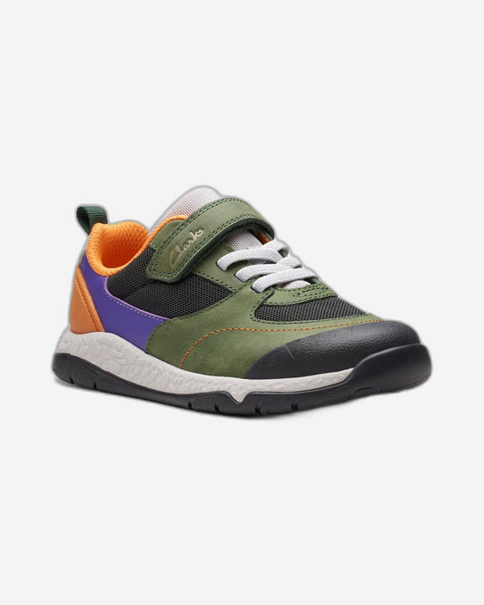 Clarks حذاء Steggy Stride Kid للأولاد (مقاس واسع)