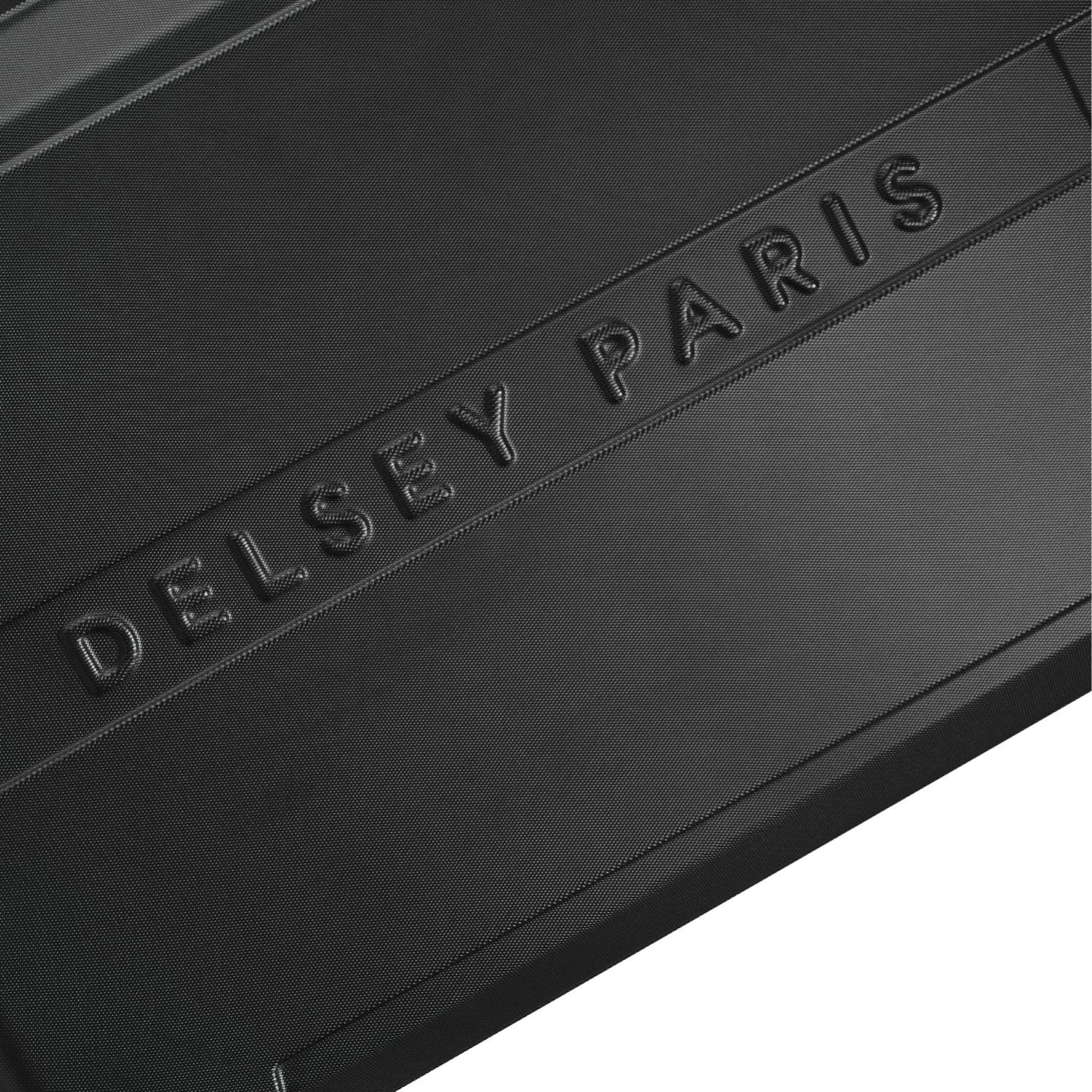 حقيبة سفر صلبة من Delsey Paris Depart مقاس 80 سم، مزودة بأربع عجلات مزدوجة قابلة للتمدد، وحقيبة سفر سوداء اللون - 00314583000 X9