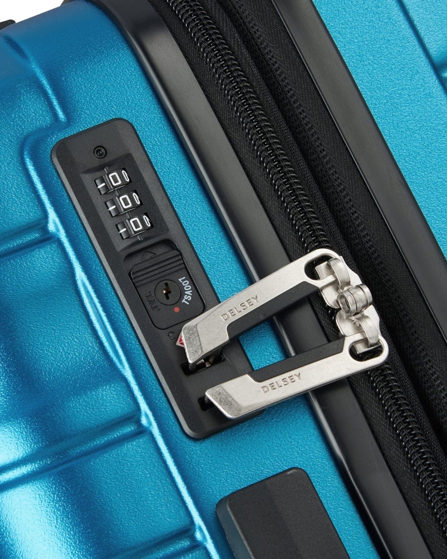 حقيبة ديلسي باريس تيفاني الصلبة، مقاس 82 سم، مزودة بأربع عجلات مزدوجة، قابلة للتمدد، وحقيبة سفر بعجلات تسجيل وصول، لون أزرق فولاذي - 00389283122ME
