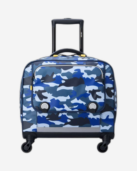 حقيبة مدرسية أفقية Delsey Paris Back to School 2023 Camo Blue
