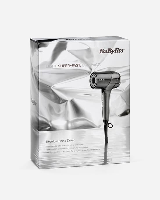 BaByliss Titanium Shine Hair Dryer, Diffuser – BABD6200DSDE (ESMA Certified)