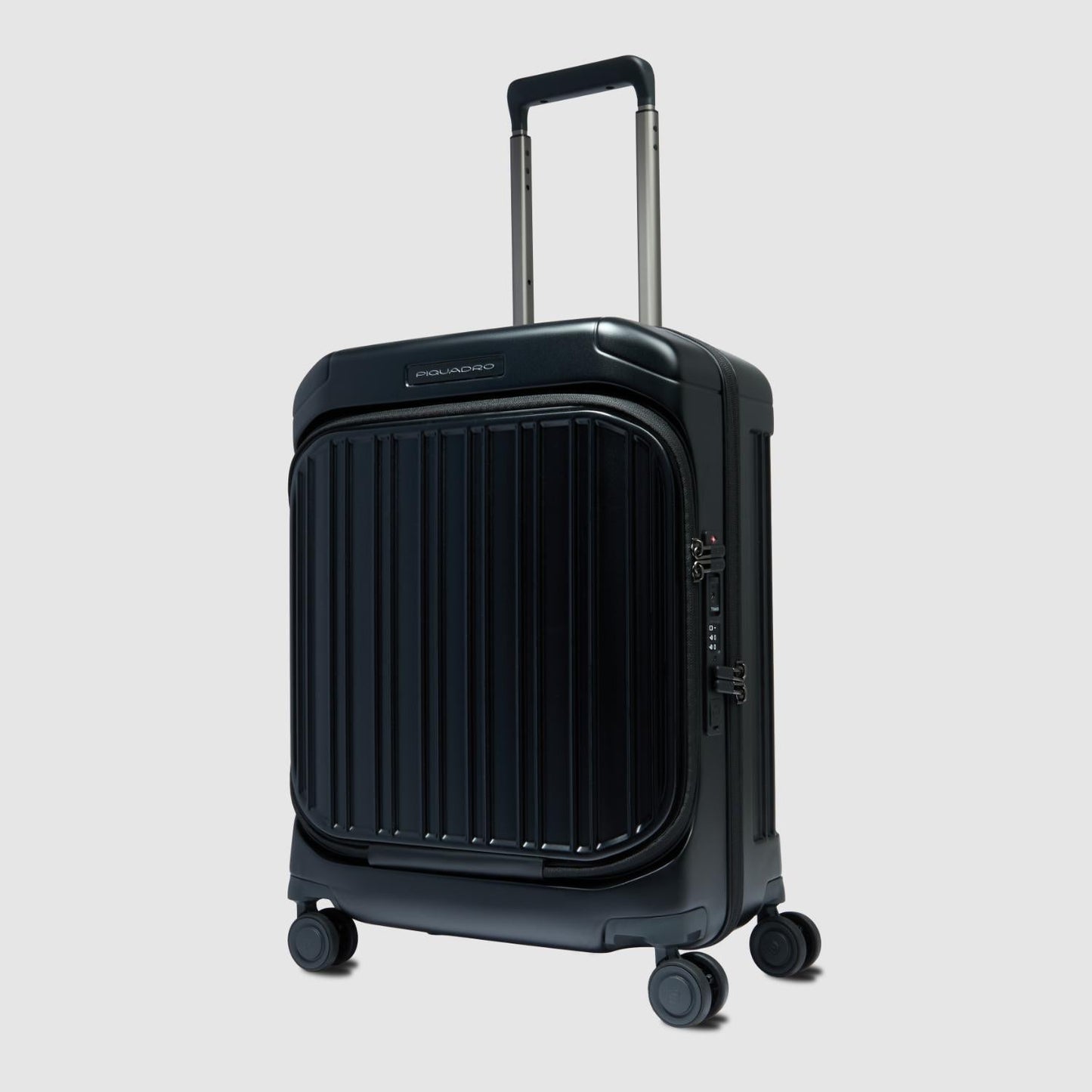 Piquadro Pq-Light Cabin Spinner Hardside مع كمبيوتر وأسود غير لامع