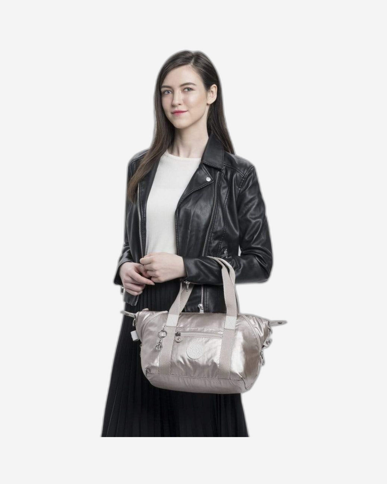 Kipling Art Mini حقيبة يد صغيرة لامعة معدنية C215410-48I