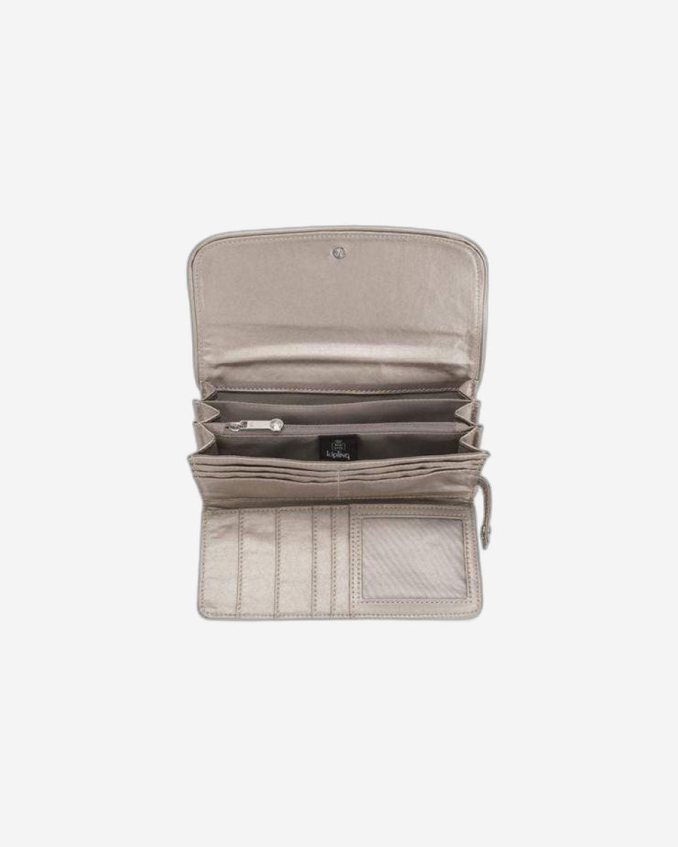 Kipling محفظة موني لاند كبيرة لامعة معدنية I7015-48I