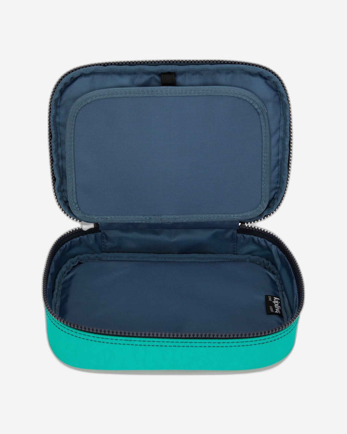 Kipling 100 Pens مقلمة كبيرة باللونين الأزرق والأخضر C209405-CD7