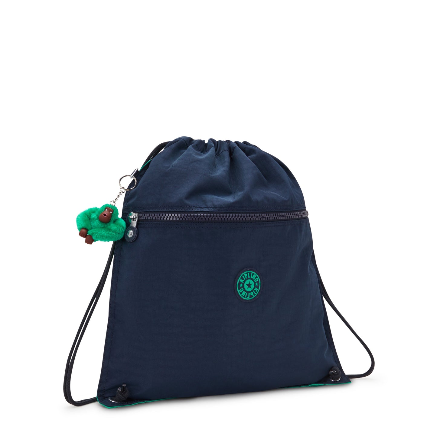 KIPLING-Supertaboo-حقيبة ظهر متوسطة الحجم (بسلك سحب)-أزرق وأخضر Bl-09487-CD7