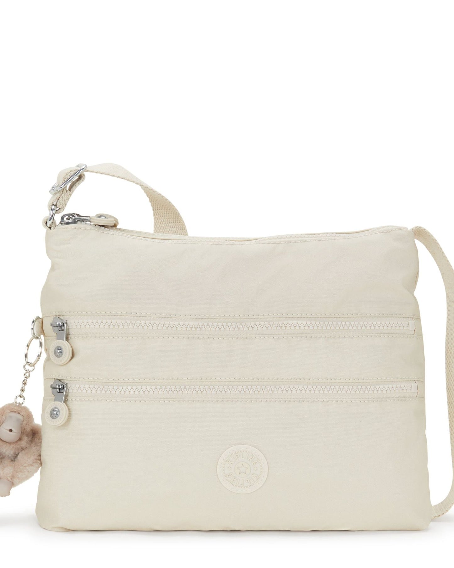 حقيبة كروسبودي متوسطة Kipling Alvar باللون البيج اللؤلؤي C212472-3KA