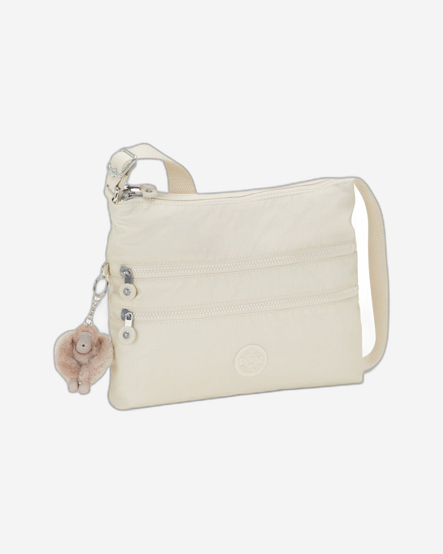 حقيبة كروسبودي متوسطة Kipling Alvar باللون البيج اللؤلؤي C212472-3KA