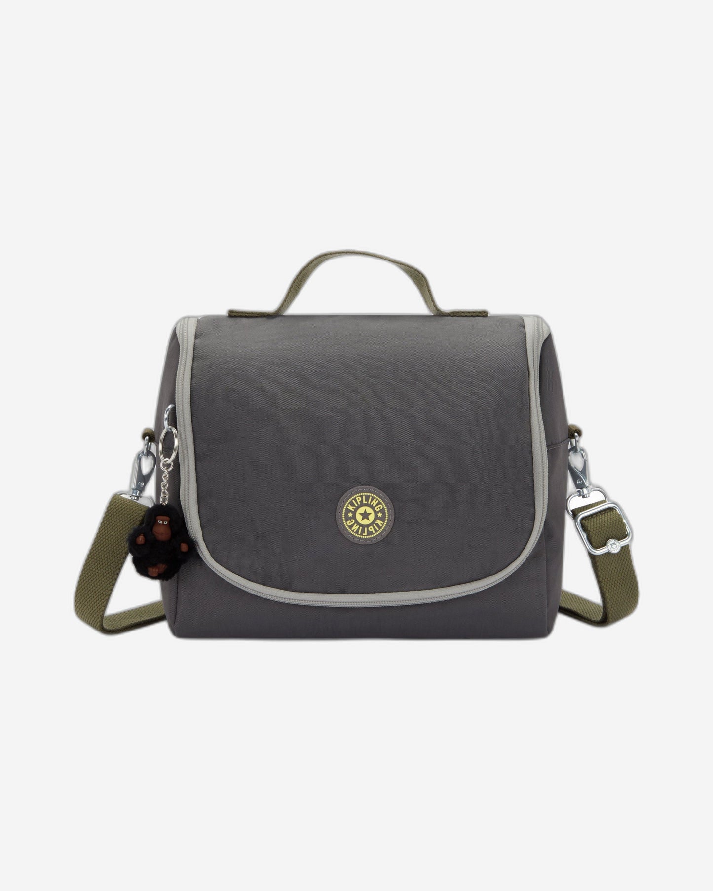 حقيبة غداء كبيرة من Kipling New Kichirou Back to Grey مع جراب عربة 15289-1DX