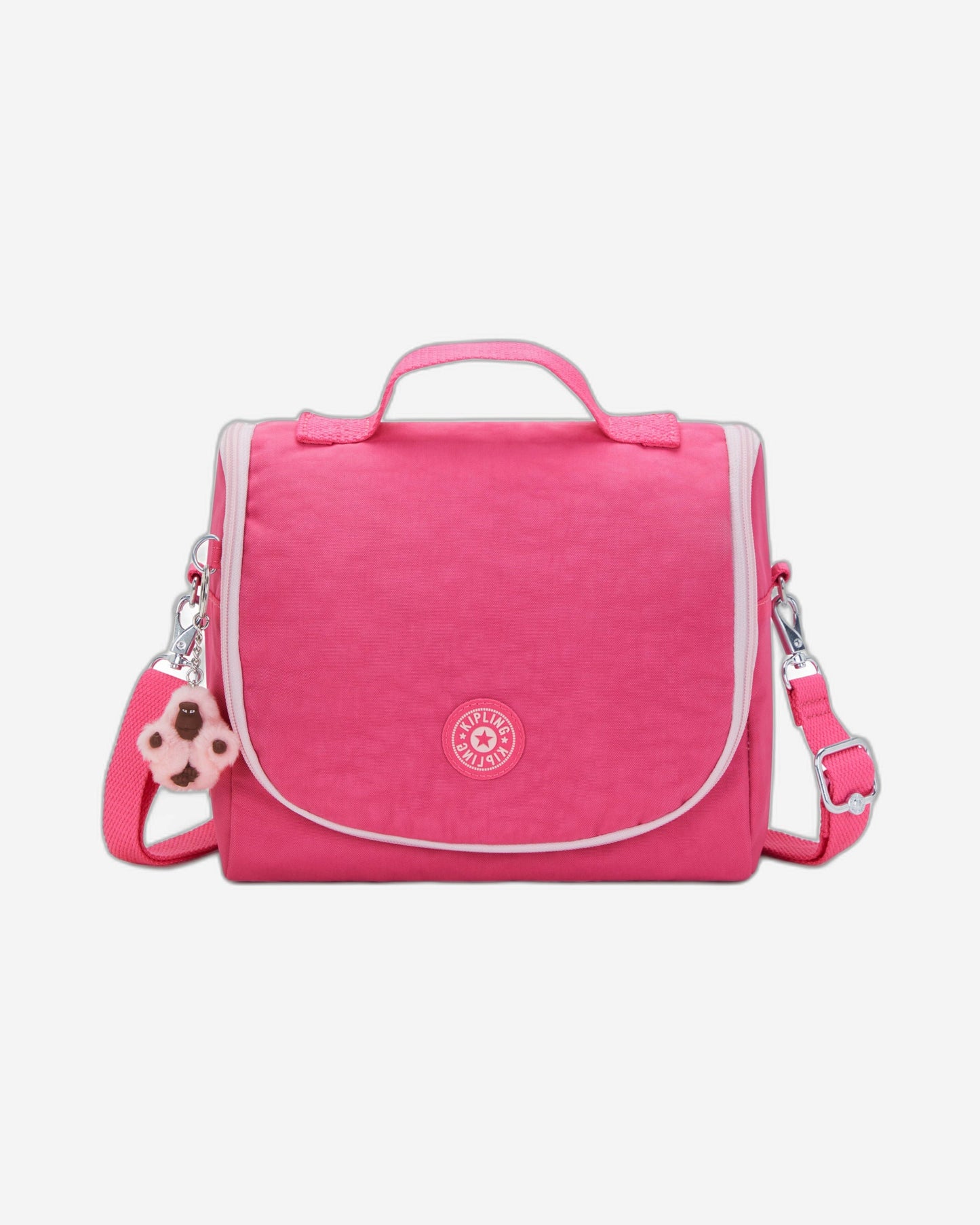 حقيبة غداء كبيرة Kipling New Kichirou Happy Pink C مع جراب عربة C215289-BZ8