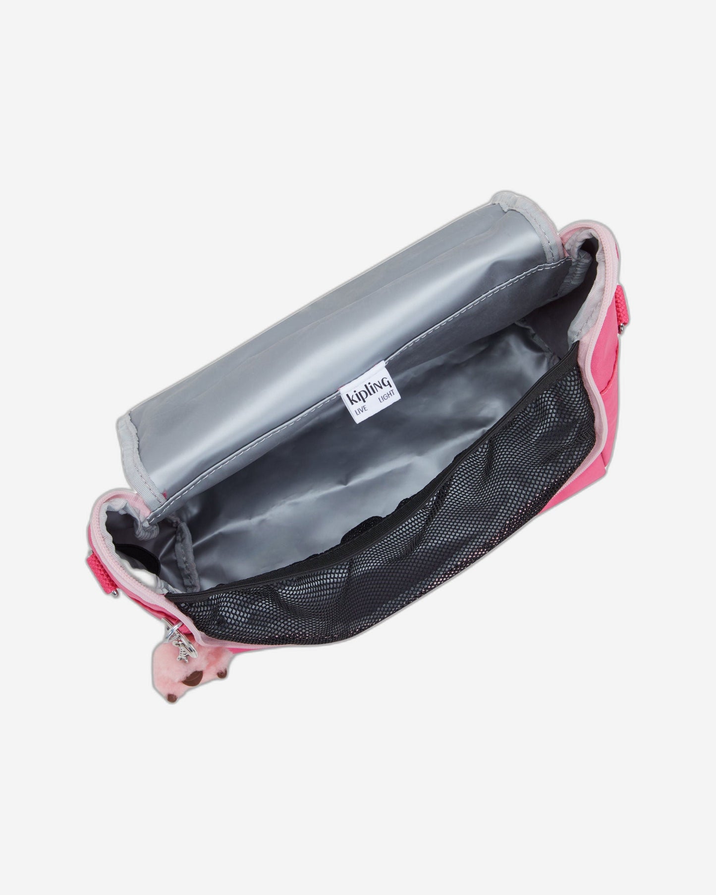 حقيبة غداء كبيرة Kipling New Kichirou Happy Pink C مع جراب عربة C215289-BZ8