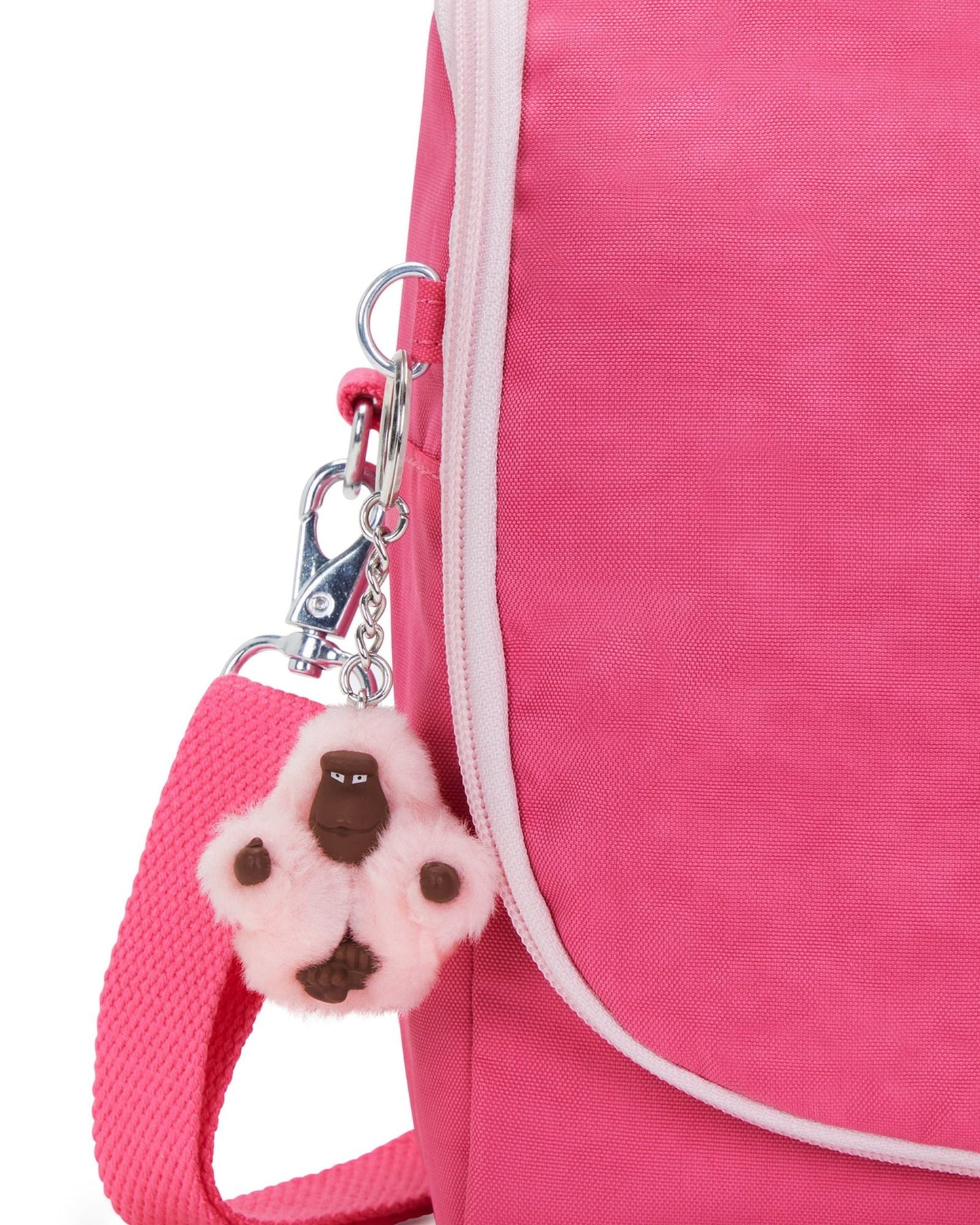 حقيبة غداء كبيرة Kipling New Kichirou Happy Pink C مع جراب عربة C215289-BZ8